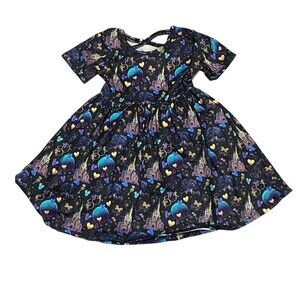 Disney Parks 50th Anniversary Dress Girls 4T Black Skater Mickey Mouse